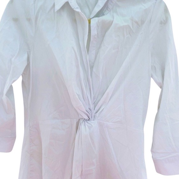 Size: M Maternity White Knot Front Blouse - Picture 4 of 8